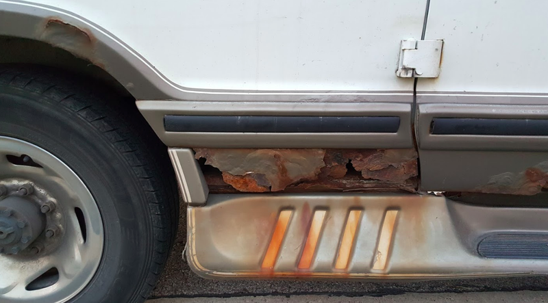Illustration for article titled Not Even Rust Can Stop You When You Drive A Dodge Ram Van In Detroit